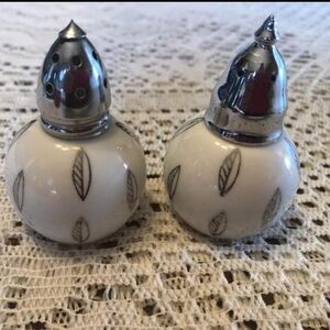 Two sets Irice handpainted miniature salt and pepper shakers